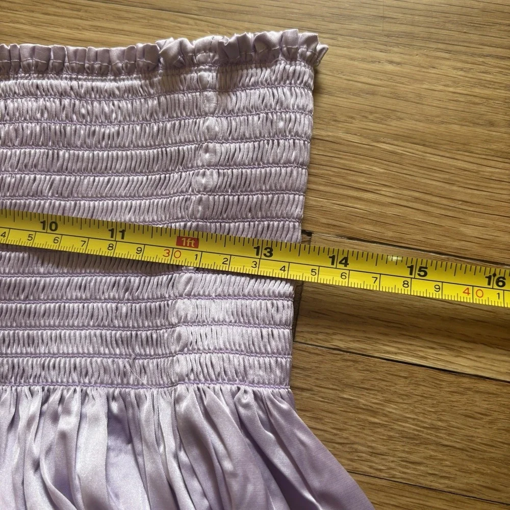 Natural Life Daisy Shorts Womens Medium Lavender High Waisted Silky Satin Cute